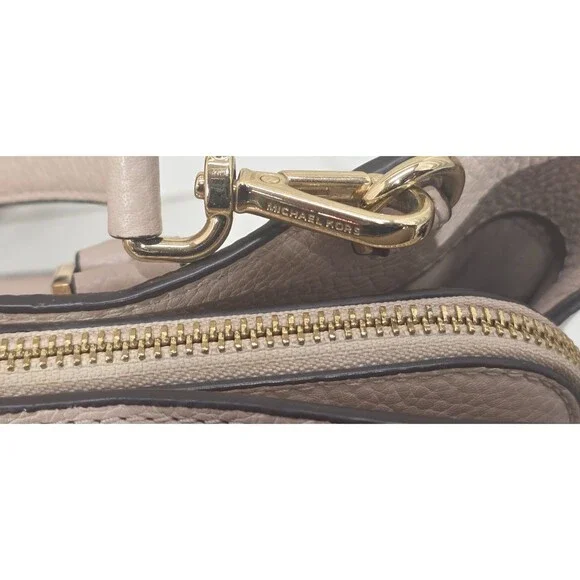 Michael Kors Camille Leather Satchel Crossbody Soft Pink Large Classic Purse - Picture 9 of 16